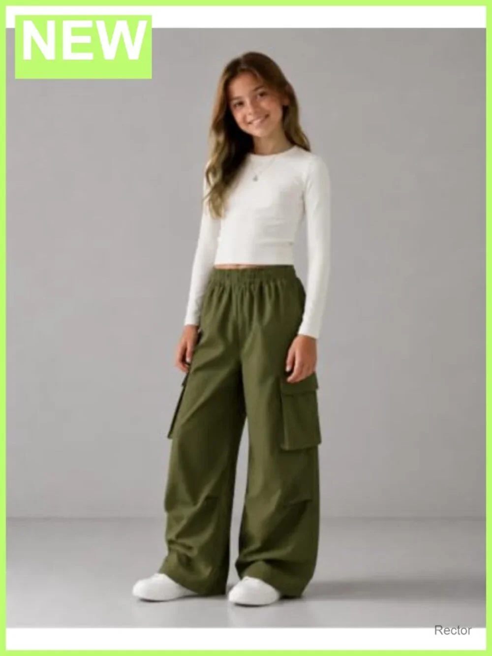 Tween Girls Wide Leg Cargo Sweatpants 2 Pack Cotton Blend